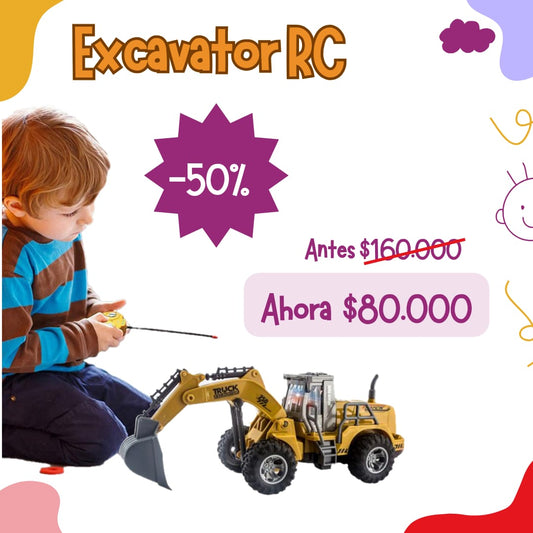 EXCAVADORA RC CON CONTROL REMOTO